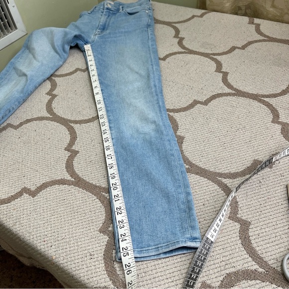 MOTHER High Waisted The Looker crop Swimming Pool Sunday Size 24 blue jeans - Picture 10 of 17